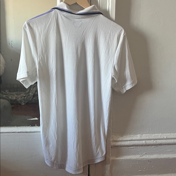adidas White Real Madrid Home Jersey with Lilac Stripes - Picture 2 of 5